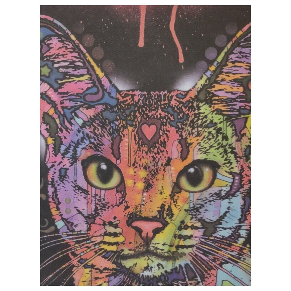 “Abyssinian” Cat By Dean Russo Canvas Craft Wall Art  Home Decor Nwot